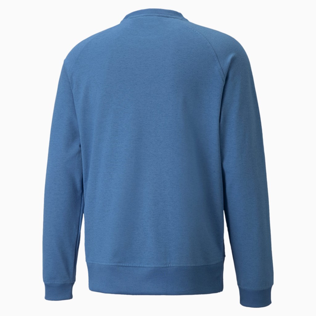 Puma EGW CLOUDSPUN PM Golf Crewneck Gensere Herre Blå | XR9817520