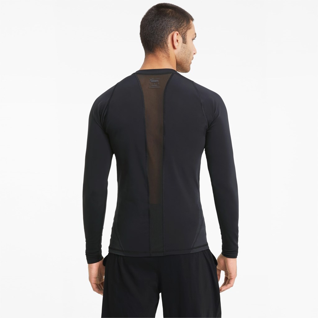 Puma EXO-ADAPT Long Sleeve Løpe Tskjorte Herre Svarte | 064WEQXZH