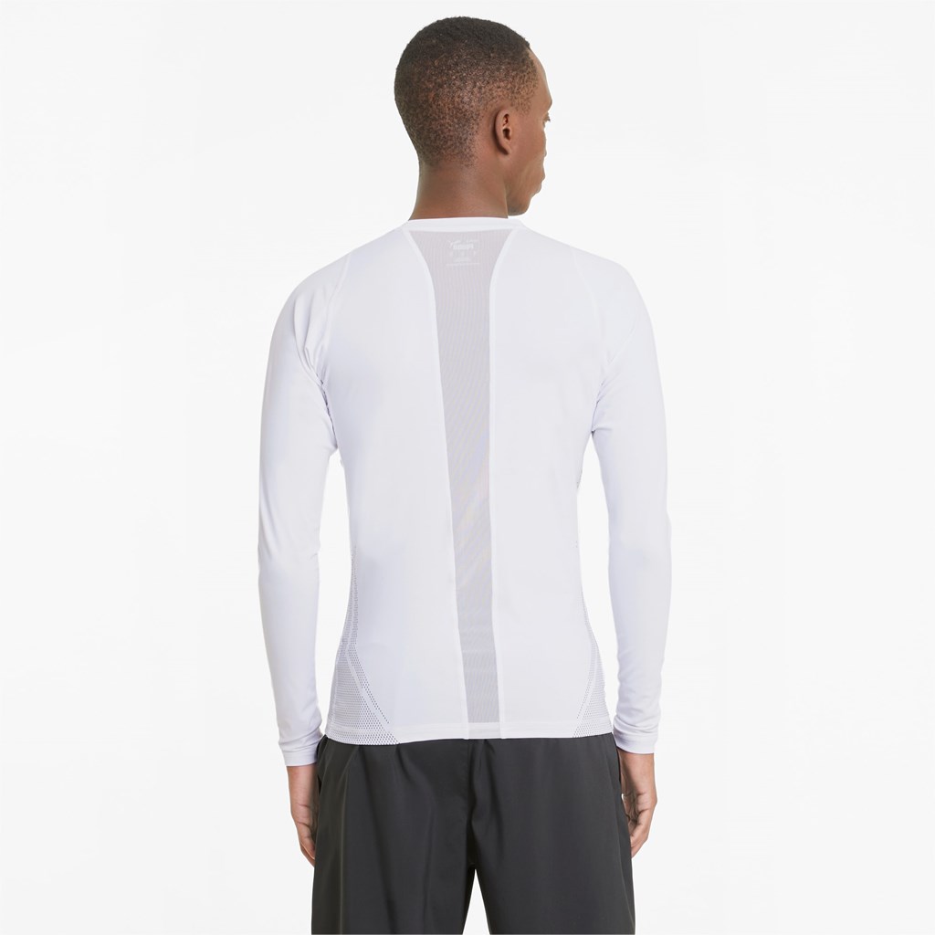 Puma EXO-ADAPT Long Sleeve Løpe Tskjorte Herre Hvite | 964OULCQJ