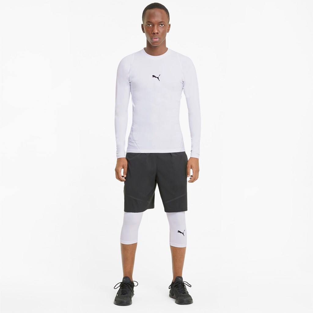 Puma EXO-ADAPT Long Sleeve Løpe Tskjorte Herre Hvite | 964OULCQJ