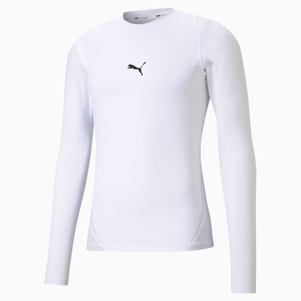 Puma EXO-ADAPT Long Sleeve Løpe Tskjorte Herre Hvite | 964OULCQJ