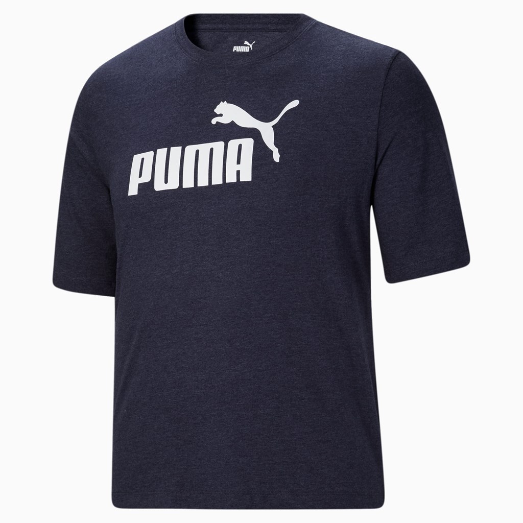 Puma Essentials Heathe BT Løpe Tskjorte Herre Peacoat | 280SUHFXL