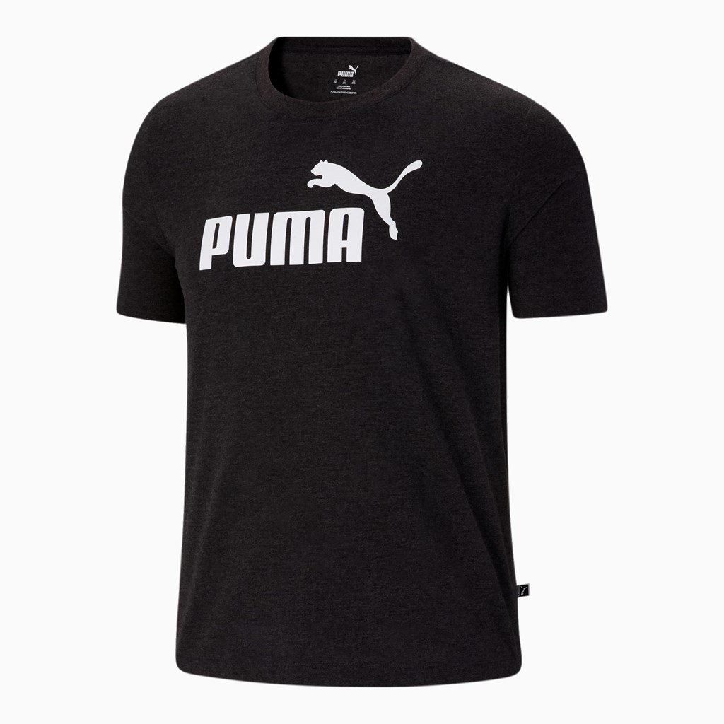 Puma Essentials Heathe BT Løpe Tskjorte Herre Svarte | 468RKYFLV