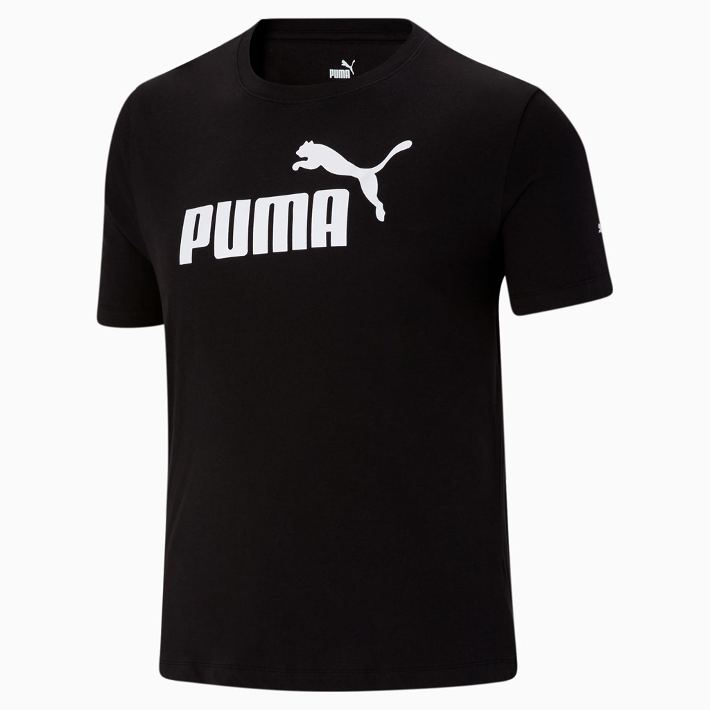 Puma Essentials Logo BT Løpe Tskjorte Herre Svarte | 098HAEIXL