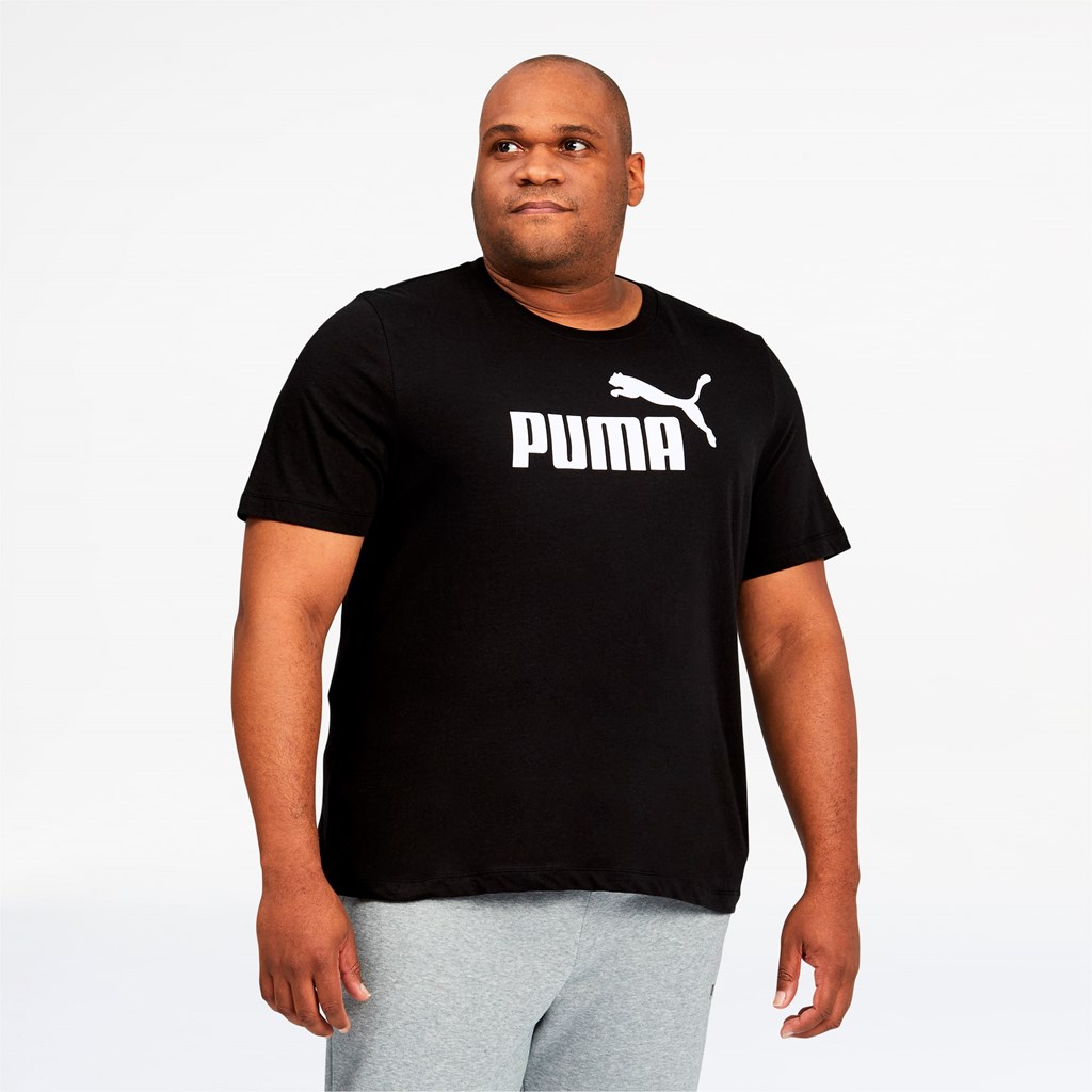 Puma Essentials Logo BT Løpe Tskjorte Herre Svarte | 098HAEIXL