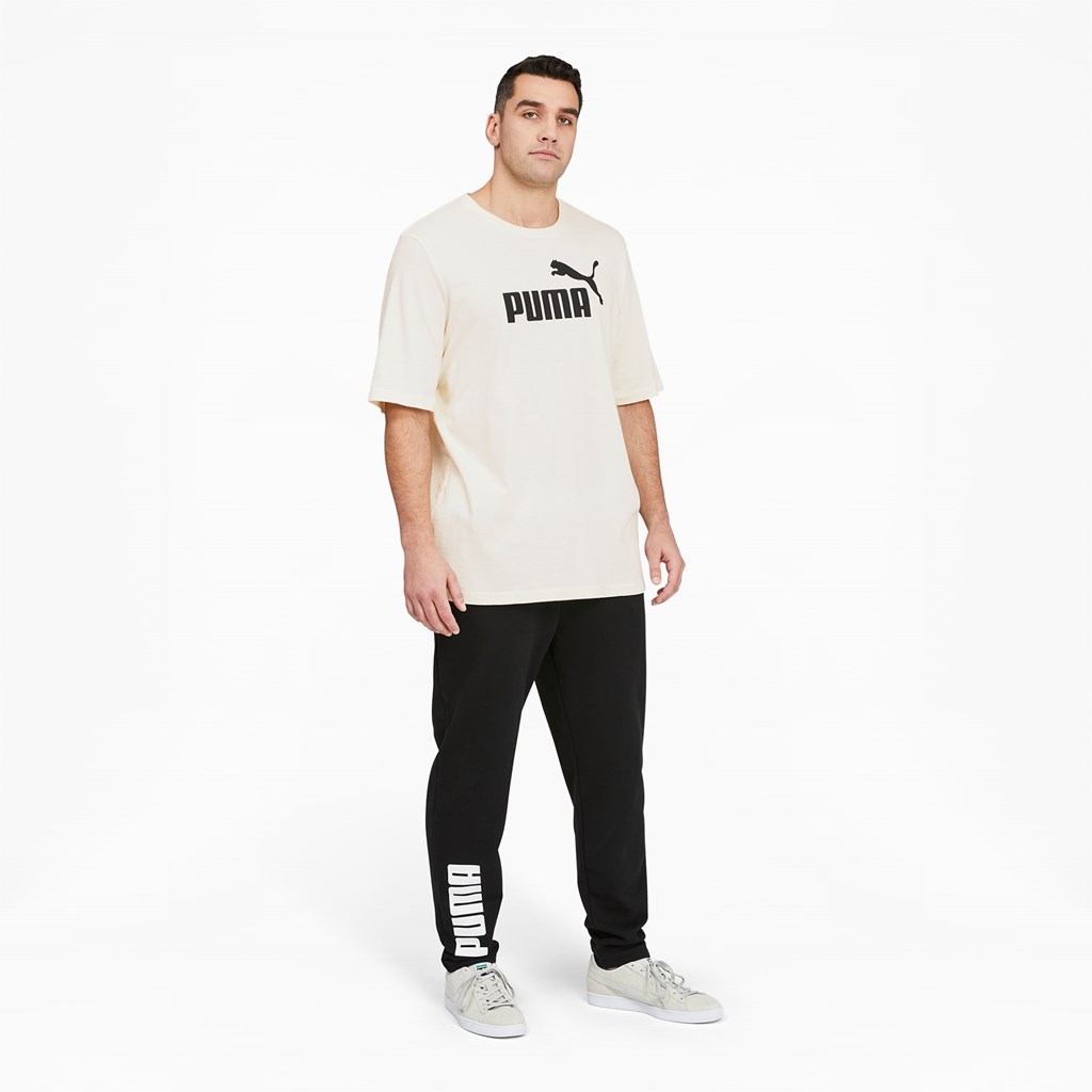 Puma Essentials Logo BT Løpe Tskjorte Herre Svarte | 801ZCYAJI