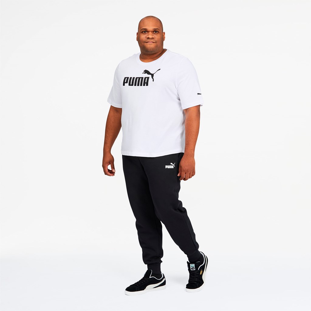 Puma Essentials Logo BT Løpe Tskjorte Herre Hvite | 978FCHMDE