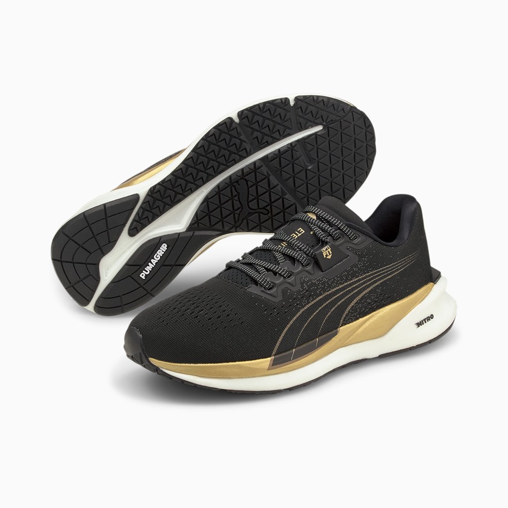 Puma Eternity NITRO Løpesko Dame Svarte Gull | 419OHXSNF