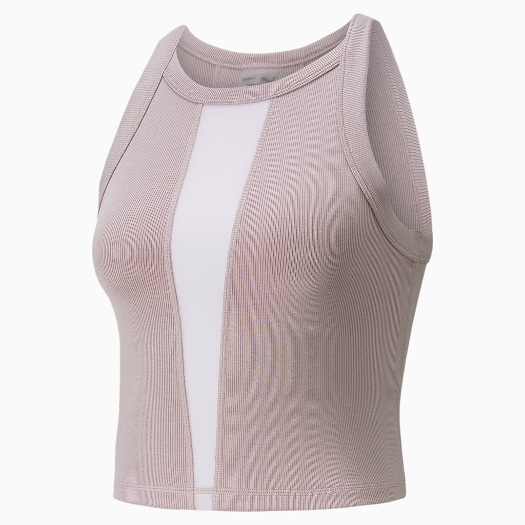 Puma Exhale Ribbed Trenings Tank Tops Dame Quail | SW0148236