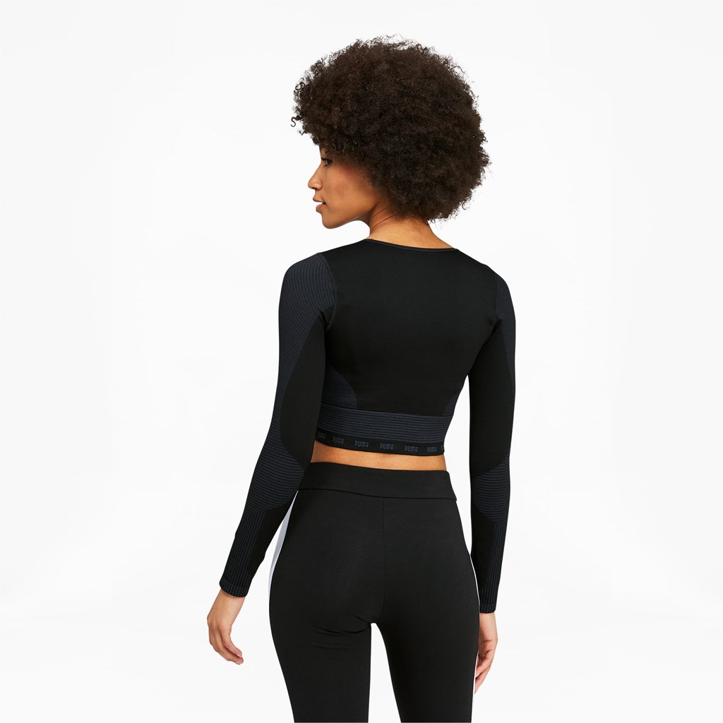 Puma FORMKNIT SEAMLESS Long Sleeve Trenings Løpe Tskjorte Dame Svarte | 109SEAHFC