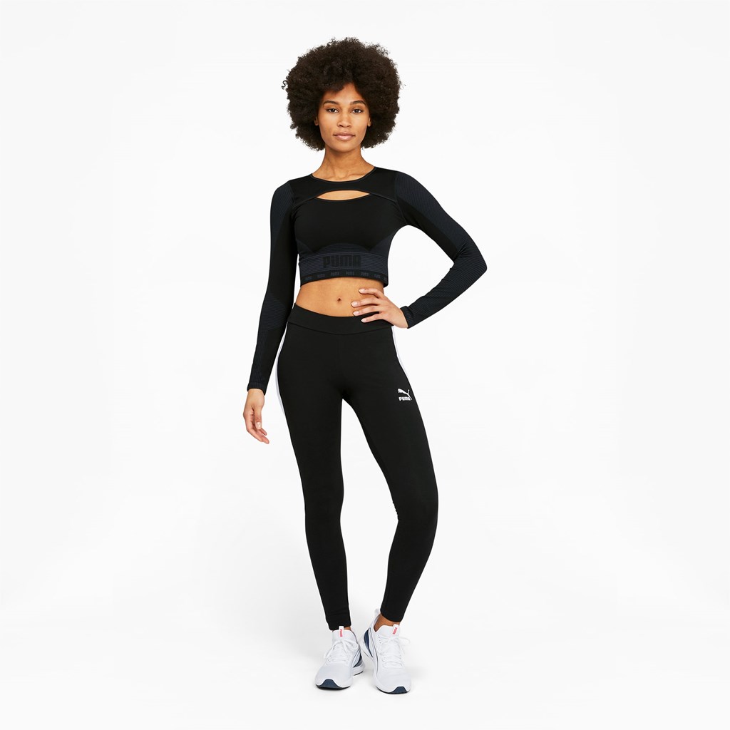 Puma FORMKNIT SEAMLESS Long Sleeve Trenings Løpe Tskjorte Dame Svarte | 109SEAHFC