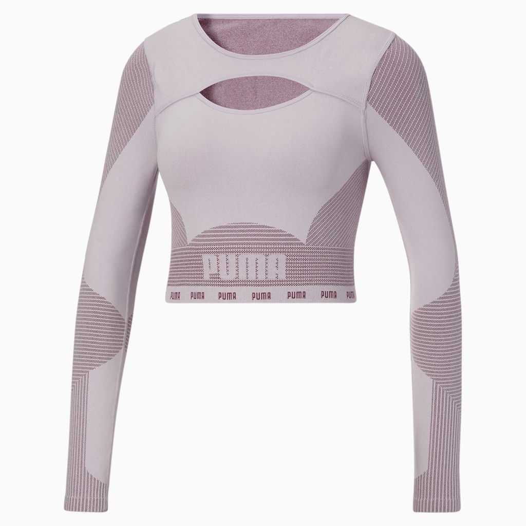 Puma FORMKNIT SEAMLESS Long Sleeve Trenings Løpe Tskjorte Dame Lavendel | 542YJCGPL