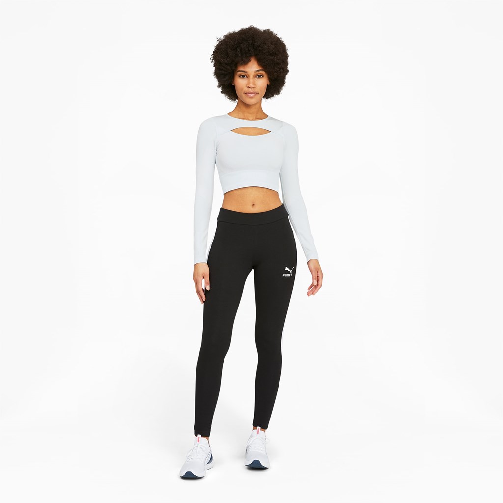 Puma FORMKNIT SEAMLESS Long Sleeve Trenings Løpe Tskjorte Dame Blå Hvite | 690BHKNUY