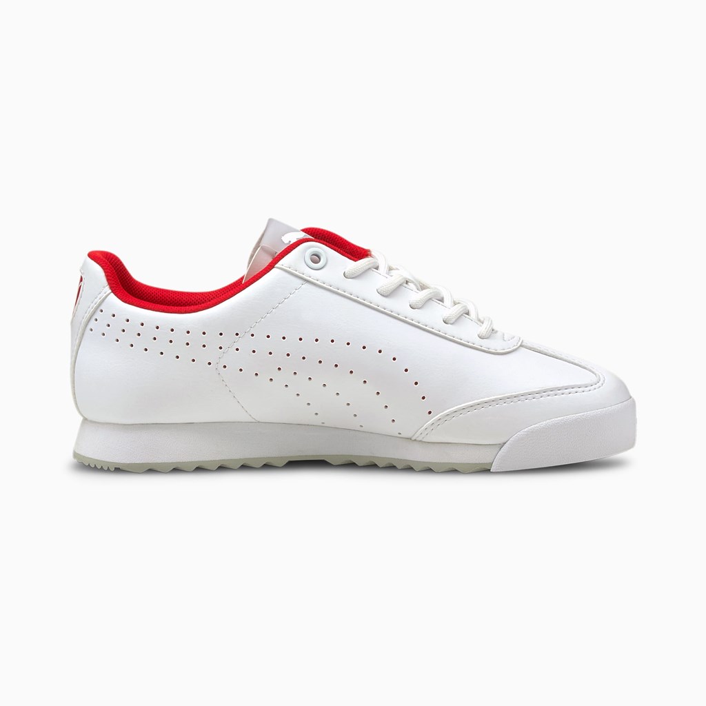 Puma Ferrari Roma Via Perf JR Joggesko Gutt Hvite Hvite | ZN2390516