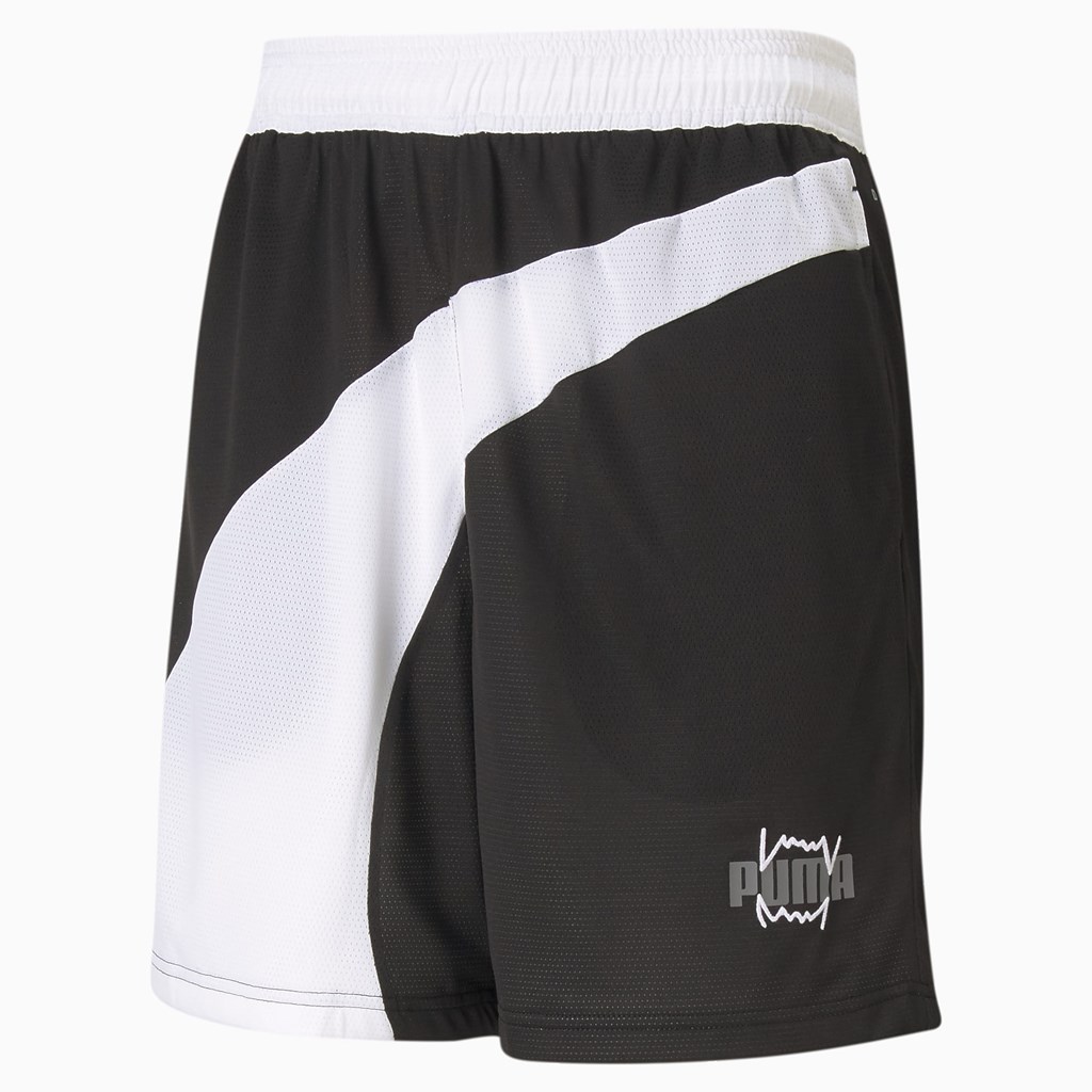 Puma Flare Basketball Shorts Herre Svarte | TB6734821