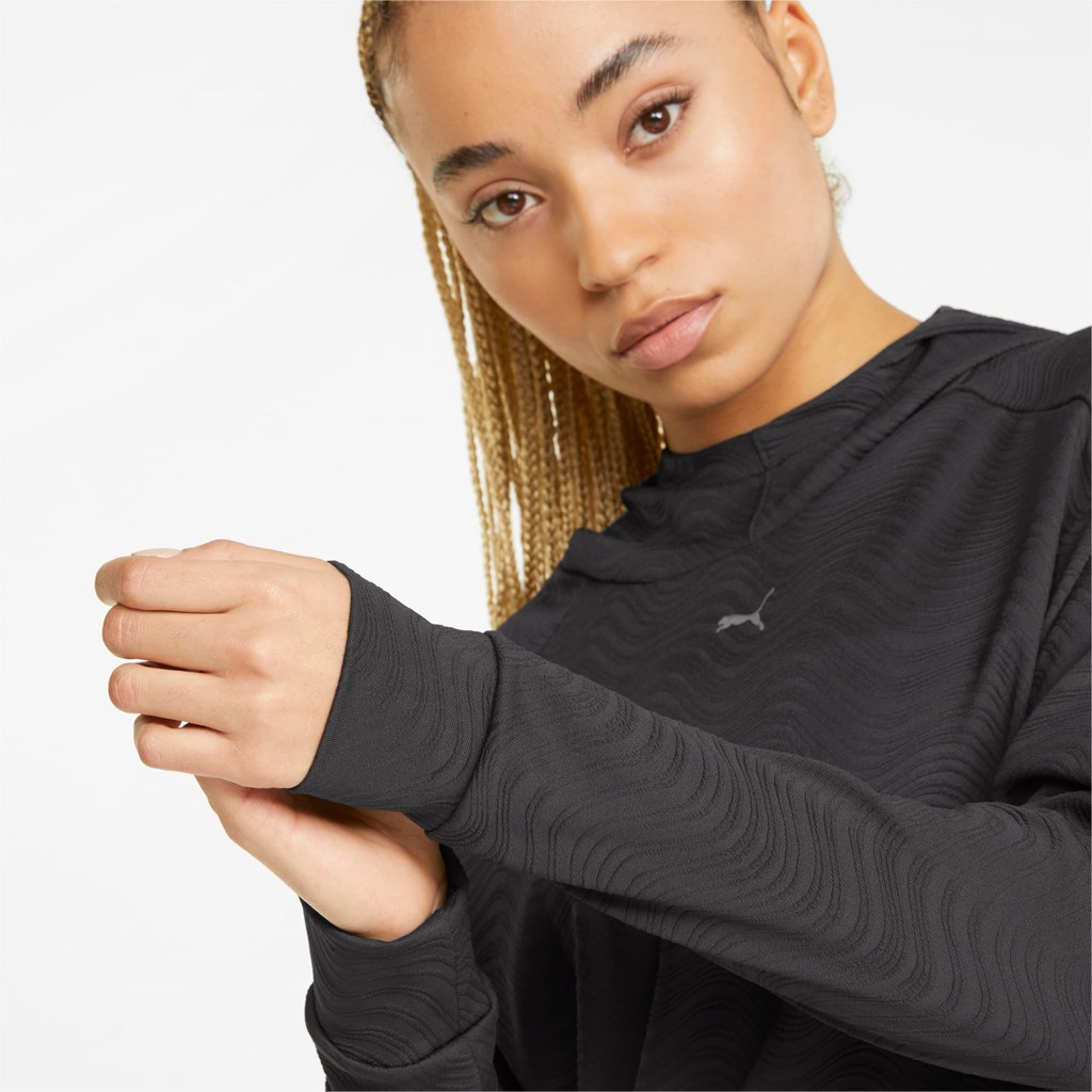 Puma Flawless Pullover Trenings Hettegensere Dame Svarte | 947ESGRAY