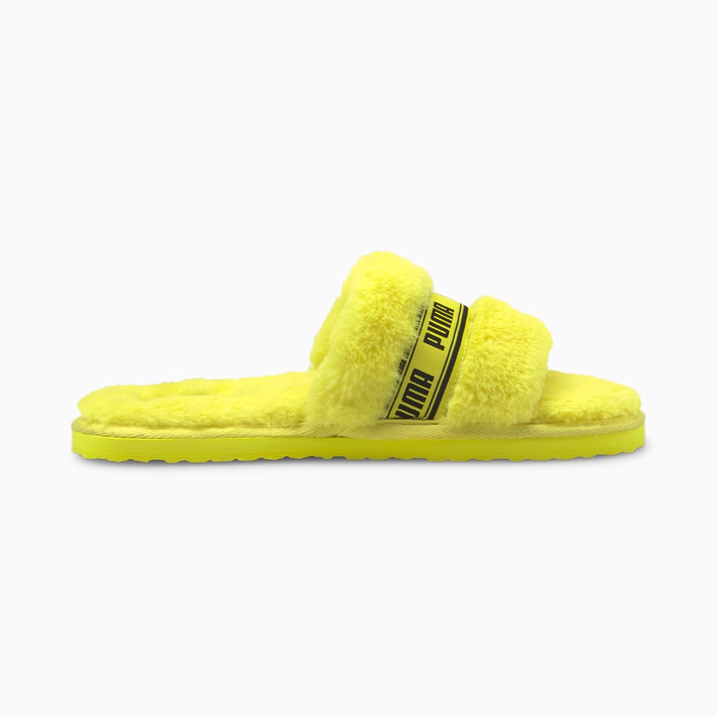 Puma Fluff Badesandaler Dame Gul Svarte | GS1946370