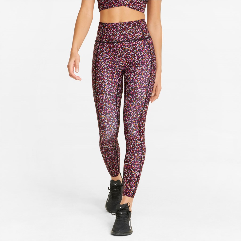 Puma Forever Luxe Graphic Trenings Leggings Dame Svarte | 017IDNJPH