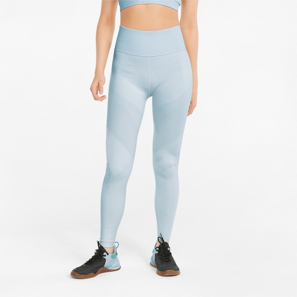 Puma FormKnit Seamless High Liv 7/8 Trenings Leggings Dame Blå Hvite | 790PZFNCD