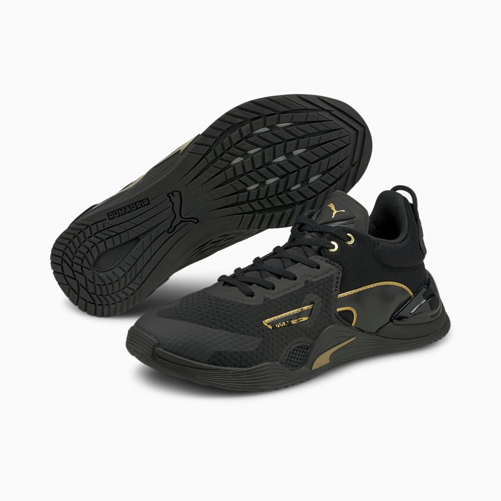 Puma Fuse Moto Treningssko Dame Svarte Gull | HU7906813