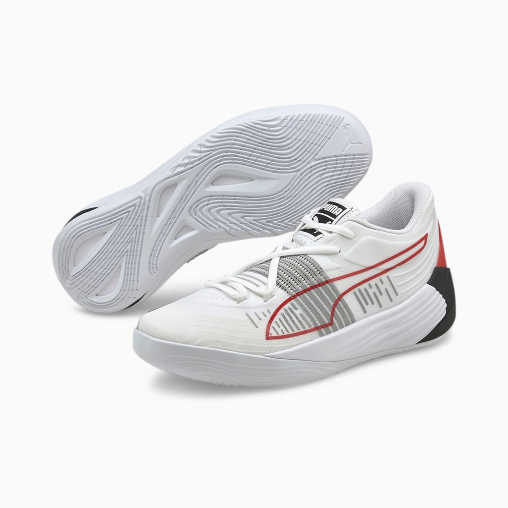 Puma Fusion Nitro Basketsko Dame Hvite Rød | 231ZKPMNO