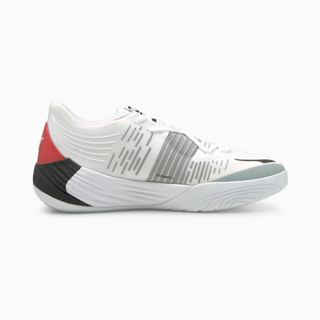 Puma Fusion Nitro Basketsko Dame Hvite Rød | 231ZKPMNO