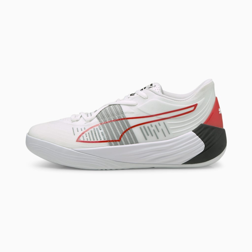 Puma Fusion Nitro Basketsko Dame Hvite Rød | 231ZKPMNO