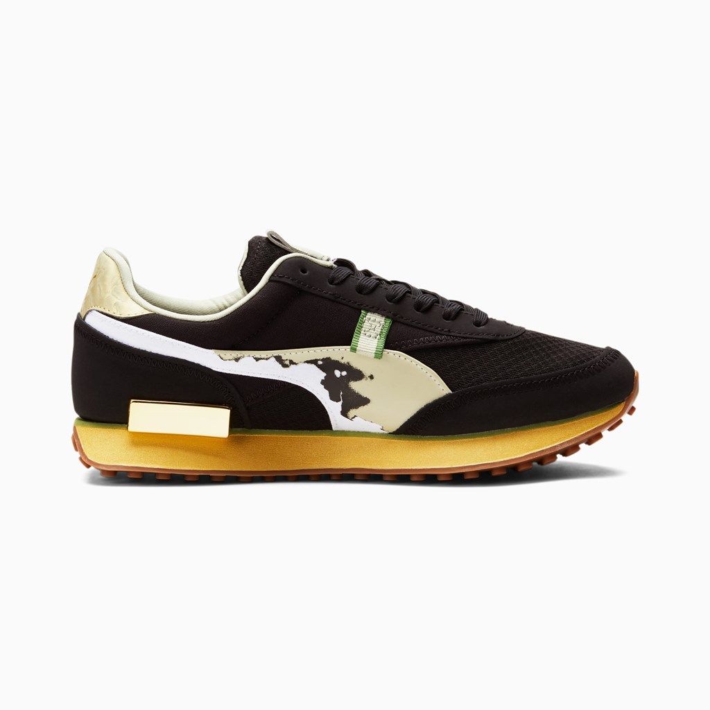 Puma Future Rider Big Spender Joggesko Dame Svarte Gull | OH8947512