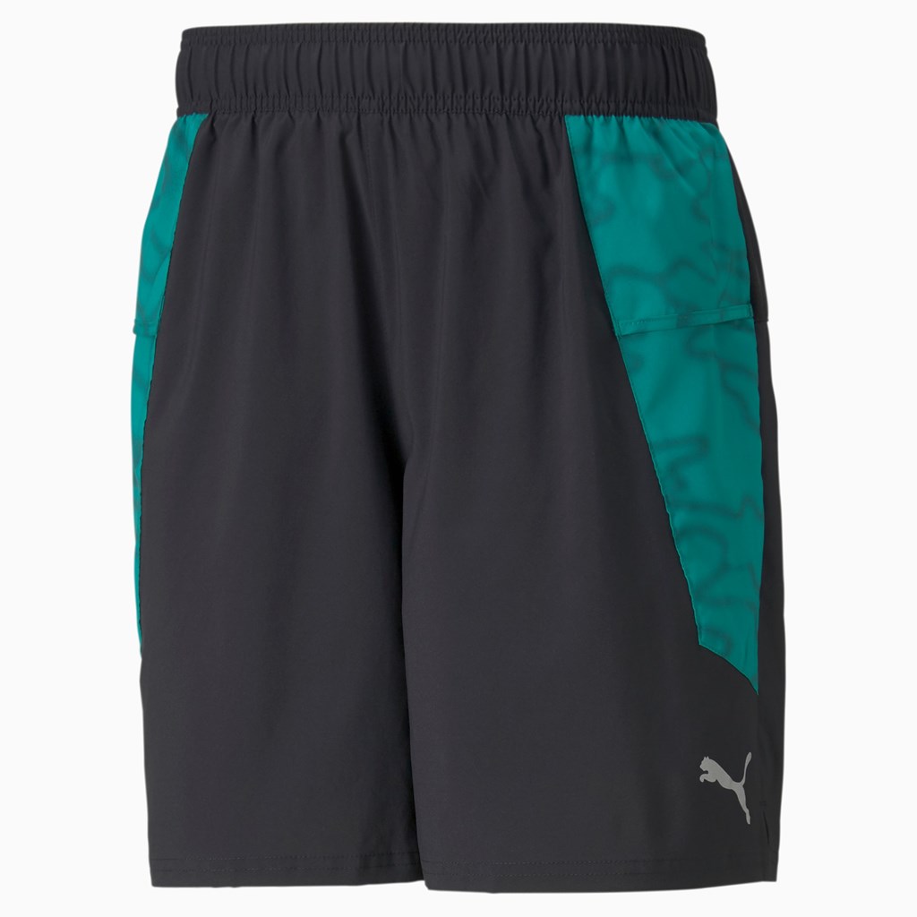 Puma Graphic 7 Jogge Shorts Herre Svarte | KQ3581064