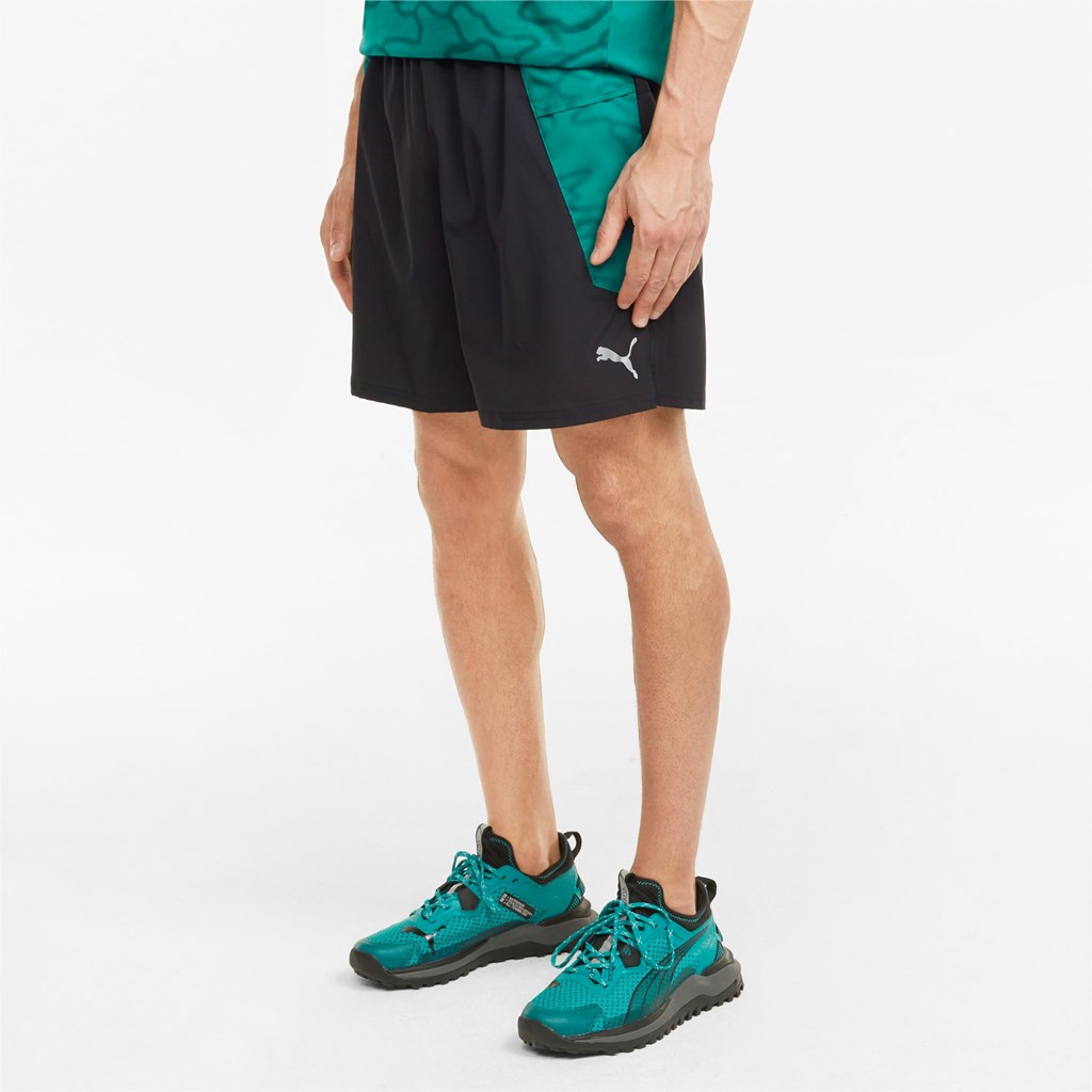 Puma Graphic 7 Jogge Shorts Herre Svarte | KQ3581064