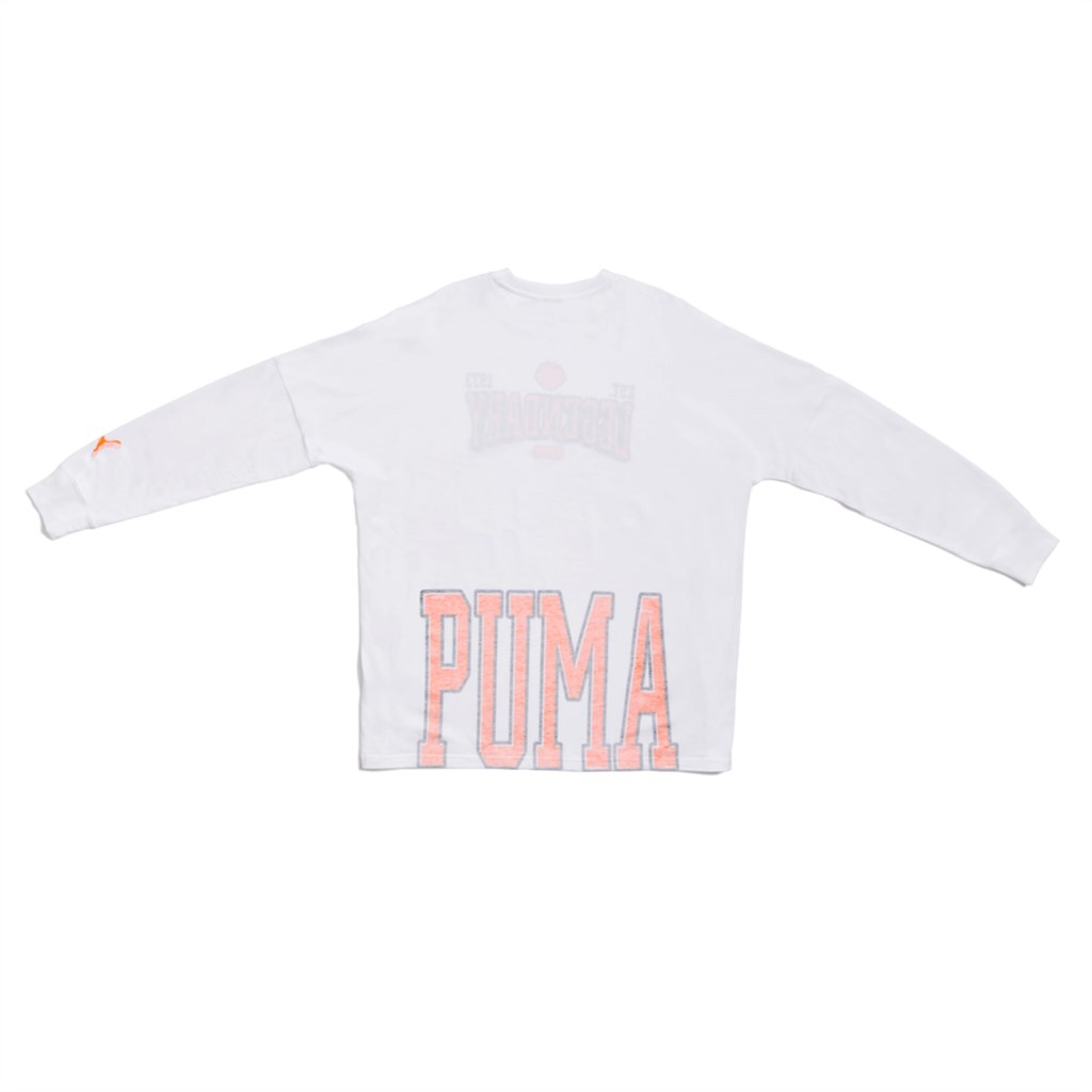 Puma High Court Justice Long Sleeve Basketball Løpe Tskjorte Dame Hvite | GV5864713