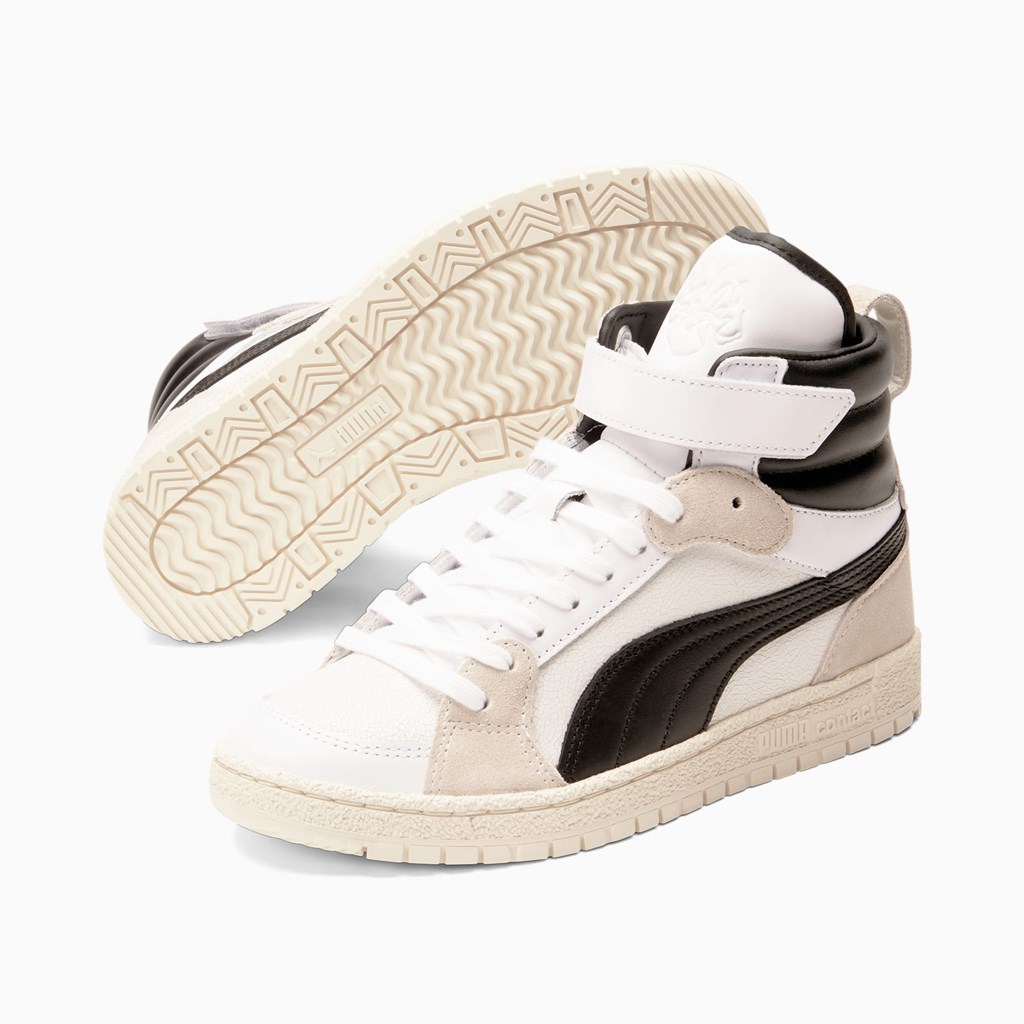 Puma High Court Regal Ralph Sampson Mid Joggesko Dame Hvite Svarte | MD2619345