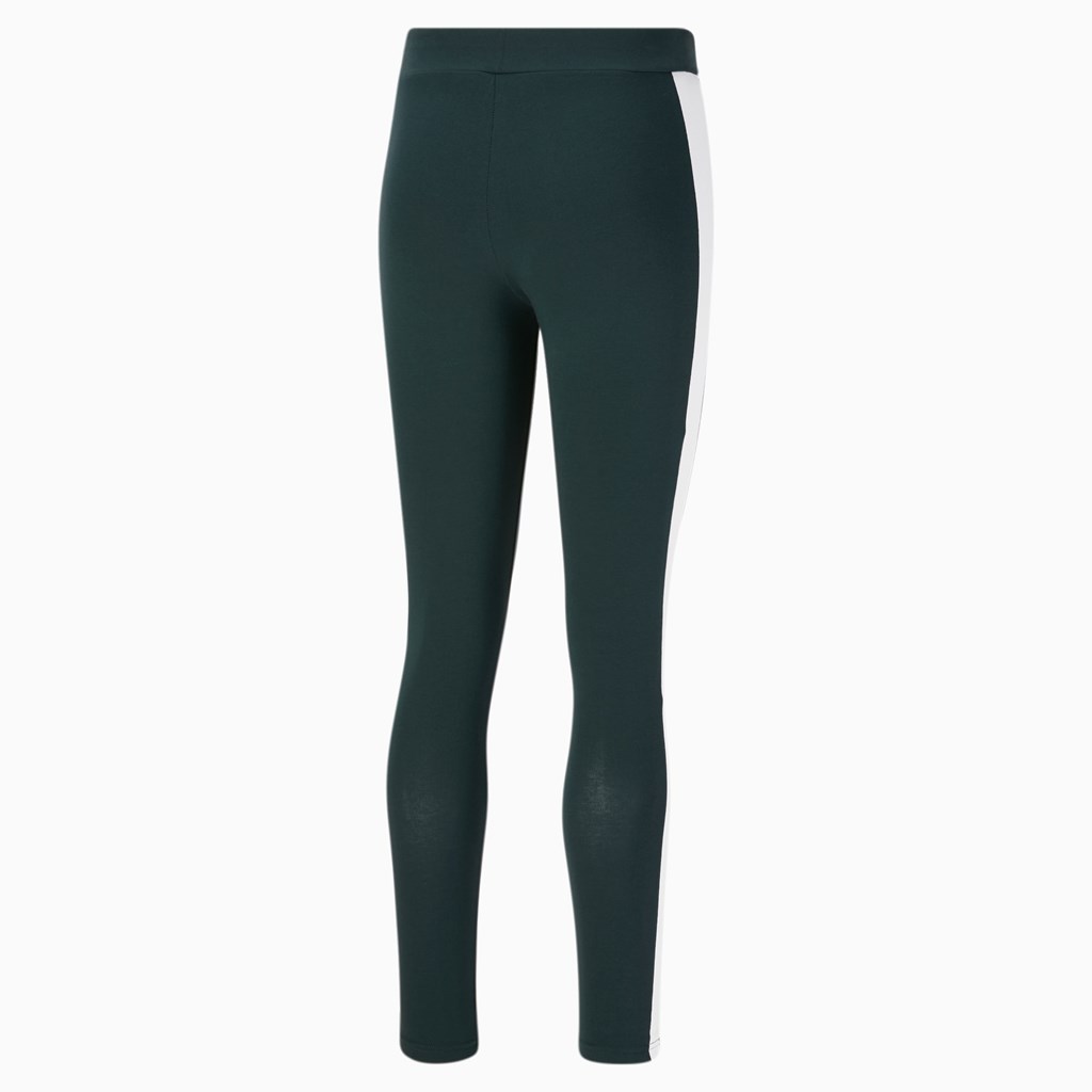 Puma Iconic T7 Leggings Dame Grønn | 504MHTEPS