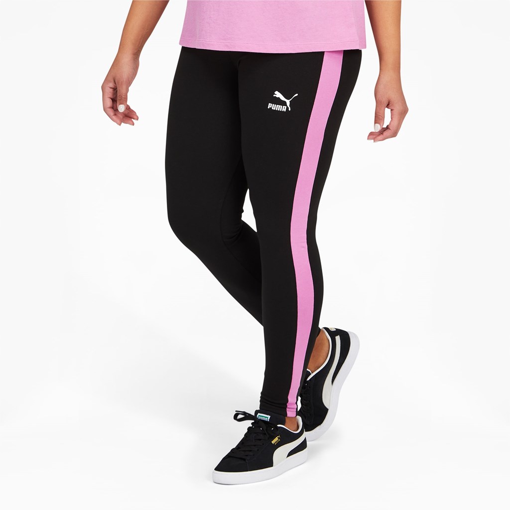 Puma Iconic T7 PL Leggings Dame Svarte | 024EODZKN