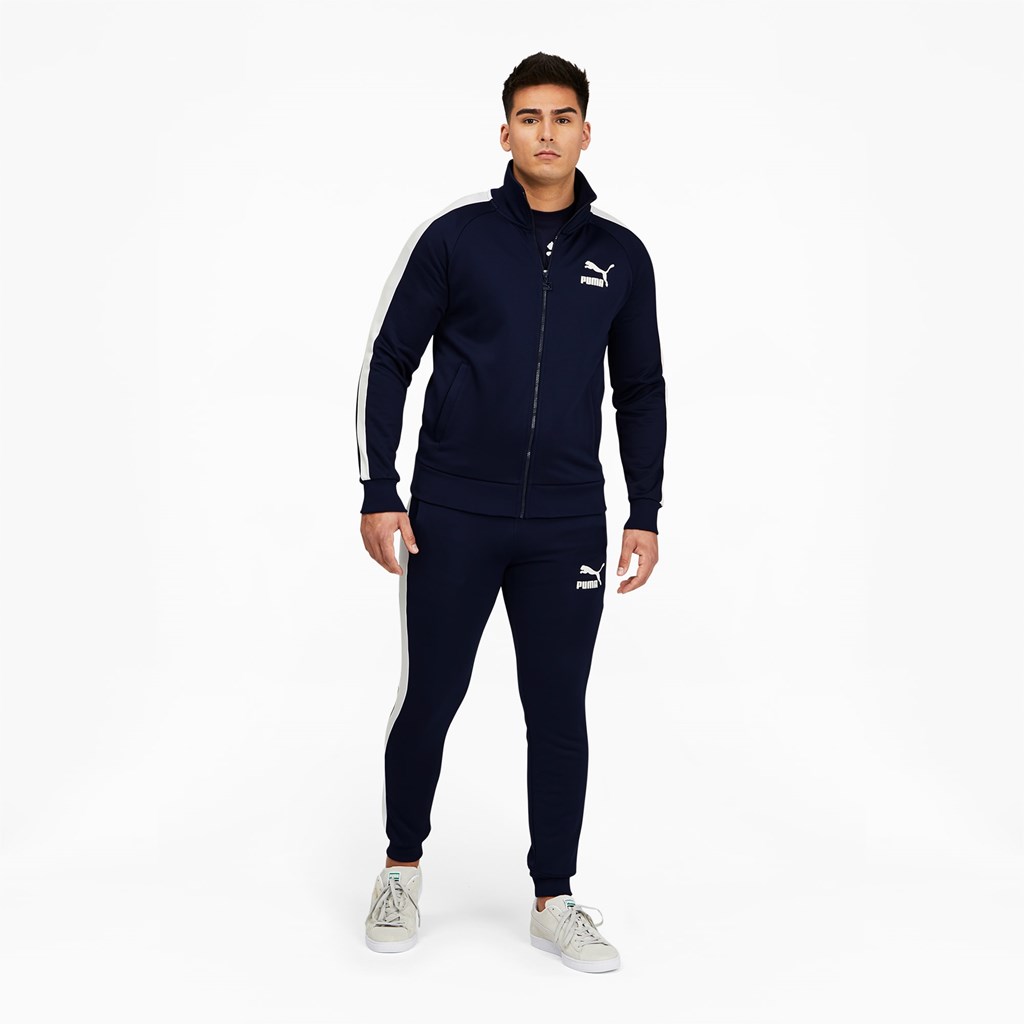 Puma Iconic T7 Track Bukse Herre Peacoat | 463NHZEDC