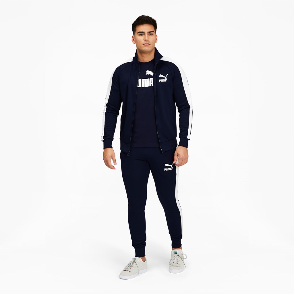 Puma Iconic T7 Track Jakke Herre Peacoat | 436HEMKOI