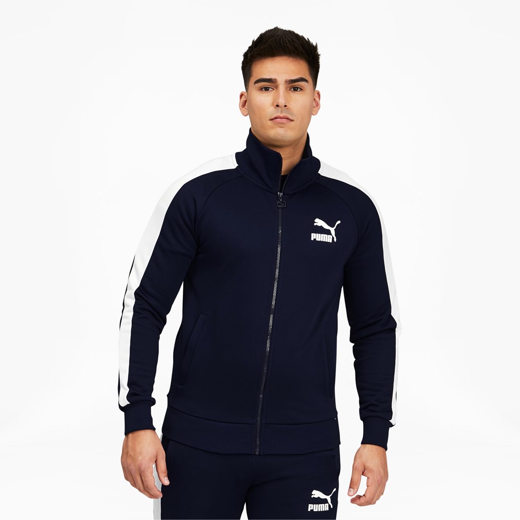 Puma Iconic T7 Track Jakke Herre Peacoat | 436HEMKOI