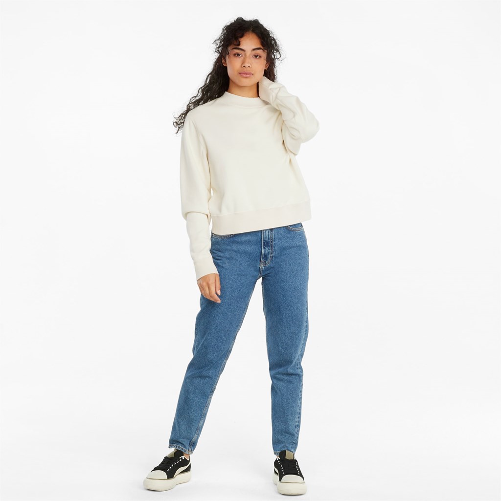 Puma Infuse Crew Neck Gensere Dame Ivory Glow | KO6207859