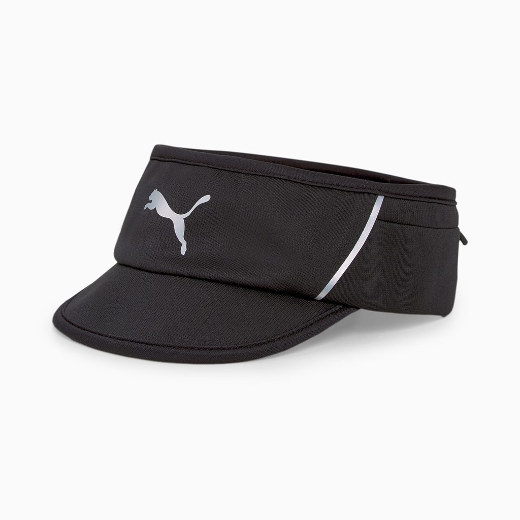 Puma Jogge Visor Headband Pannebånd Herre Svarte | 429XBCDGQ