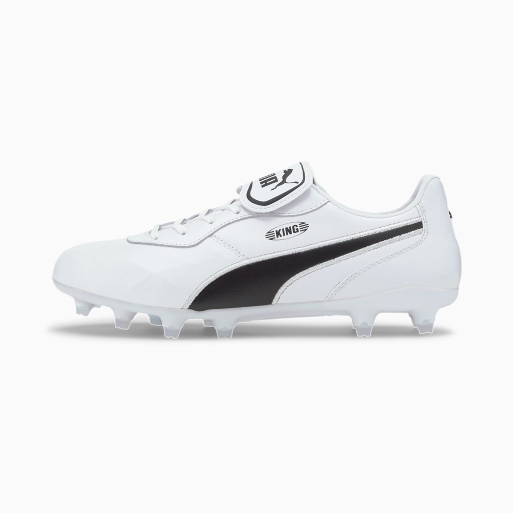 Puma King Top FG Fotballsko Dame Hvite Svarte Hvite | DP8356792