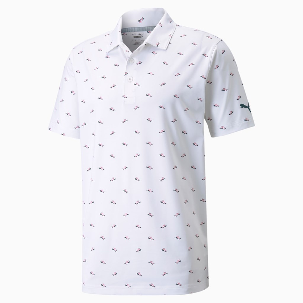 Puma MATTR Paradise Polo T Skjorte Herre Hvite | 968CYGWAF