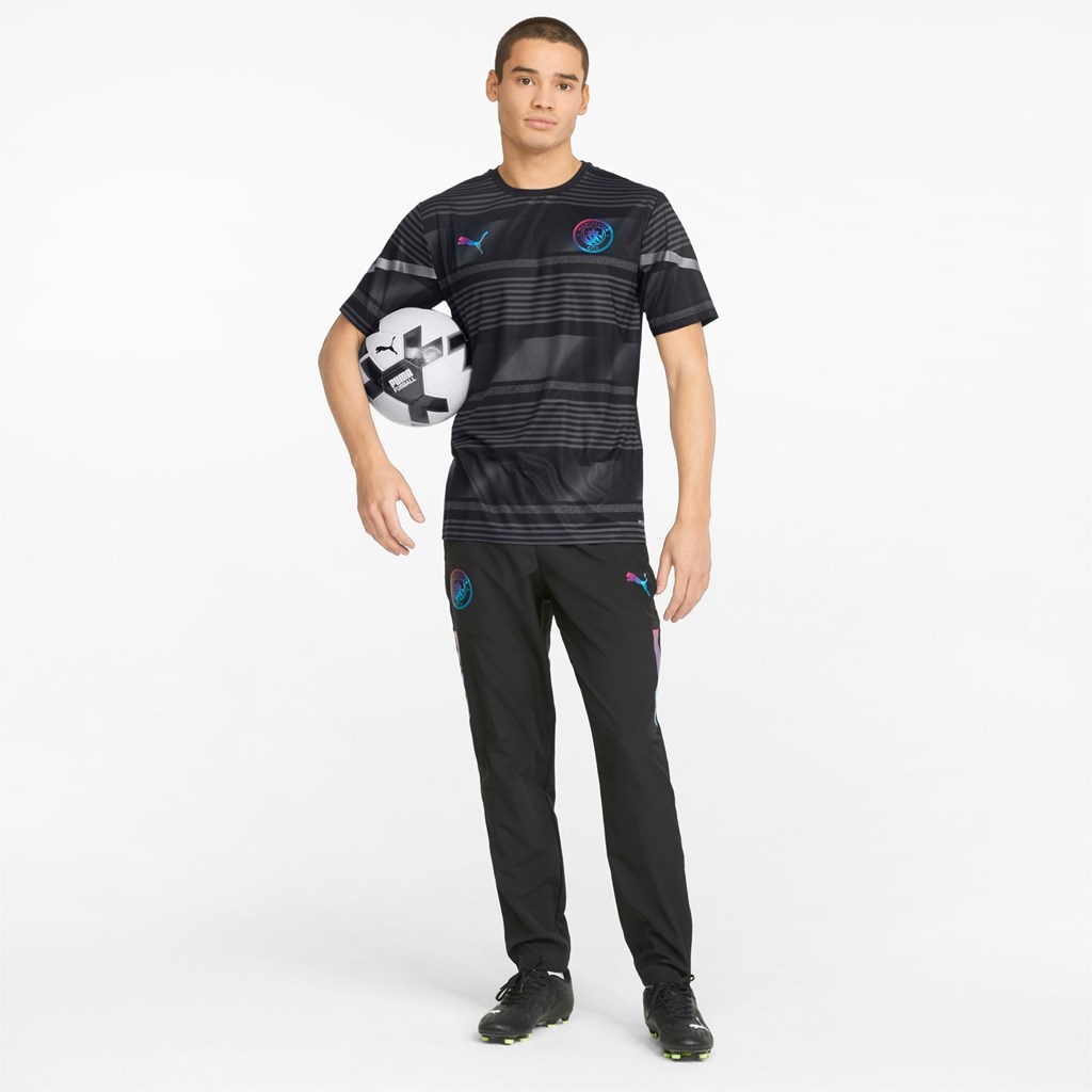 Puma Man City Prematch Soccer Jersey Herre Svarte | 614DCJRPL