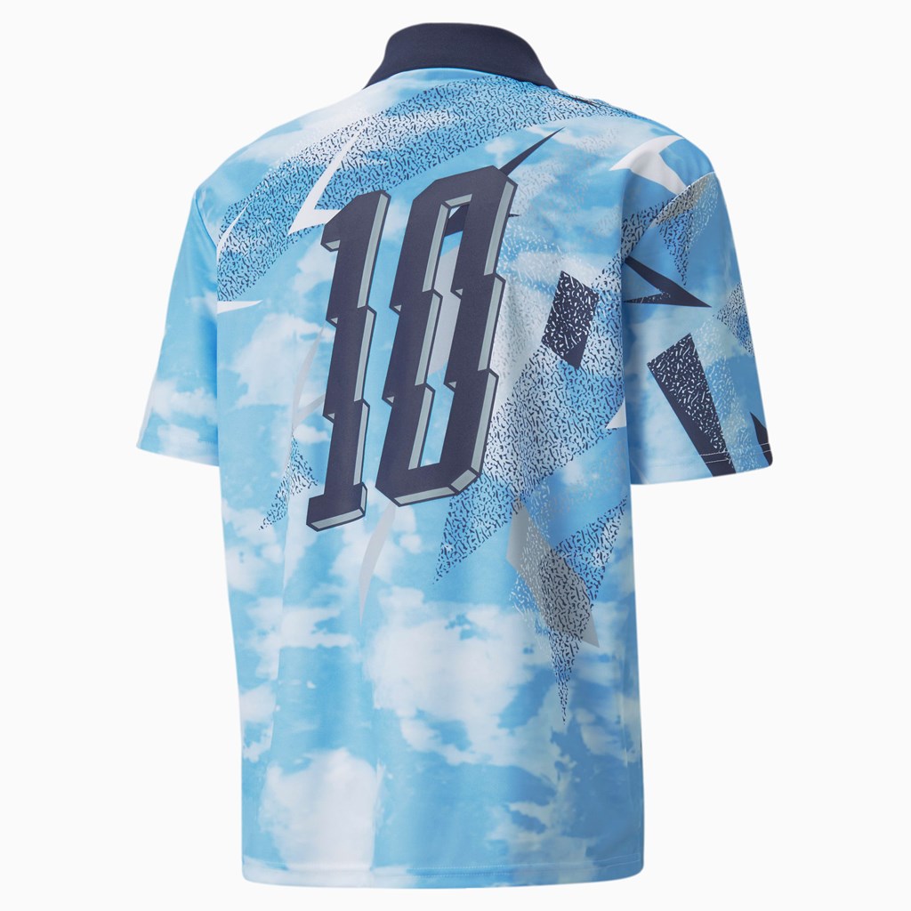 Puma Man City Street Soccer Soccer Jersey Herre Lyse Blå | 038QMISYF