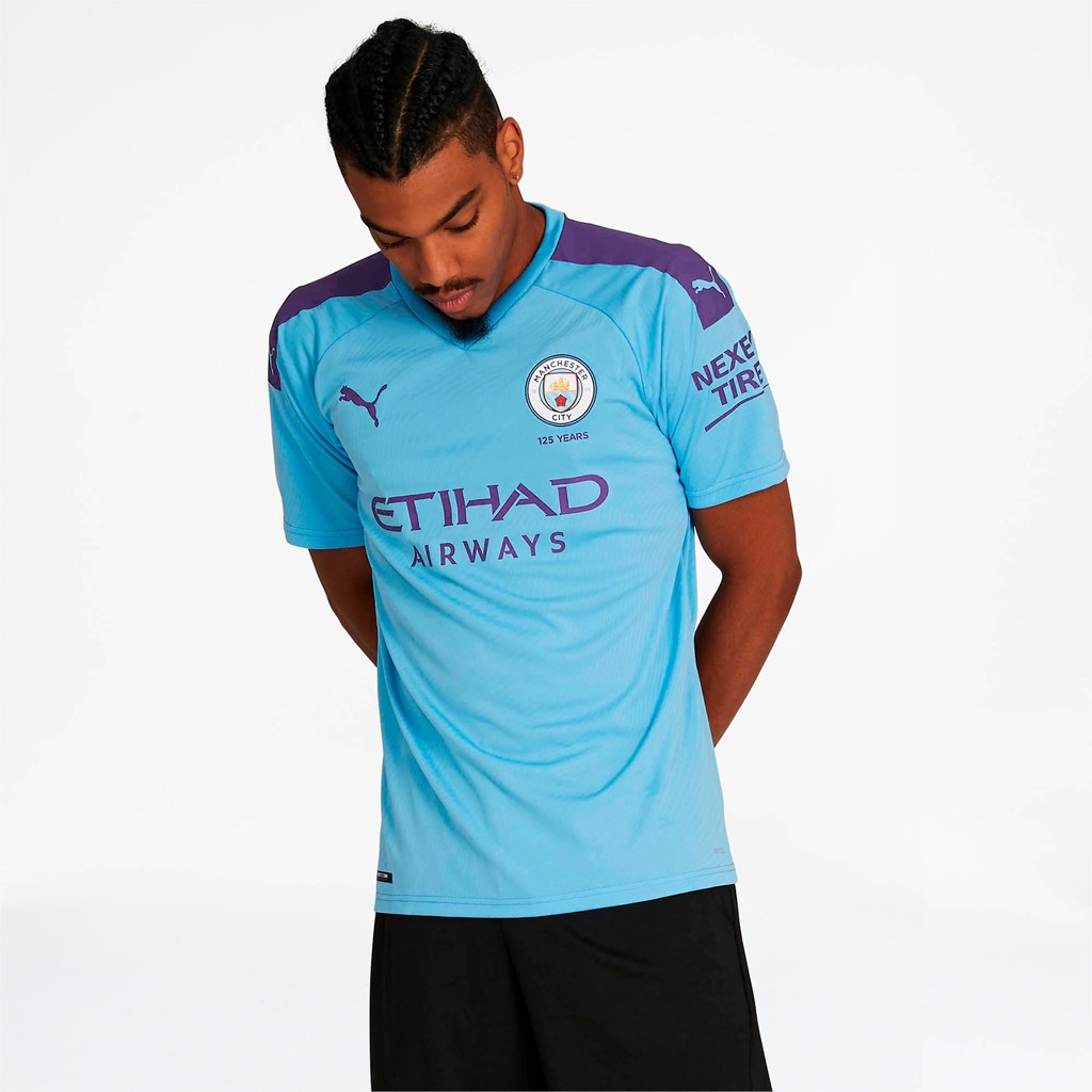 Puma Manchester City FC Home Jersey Herre TeamLightBlue / TillandsiaPurp | 436BJXOMG