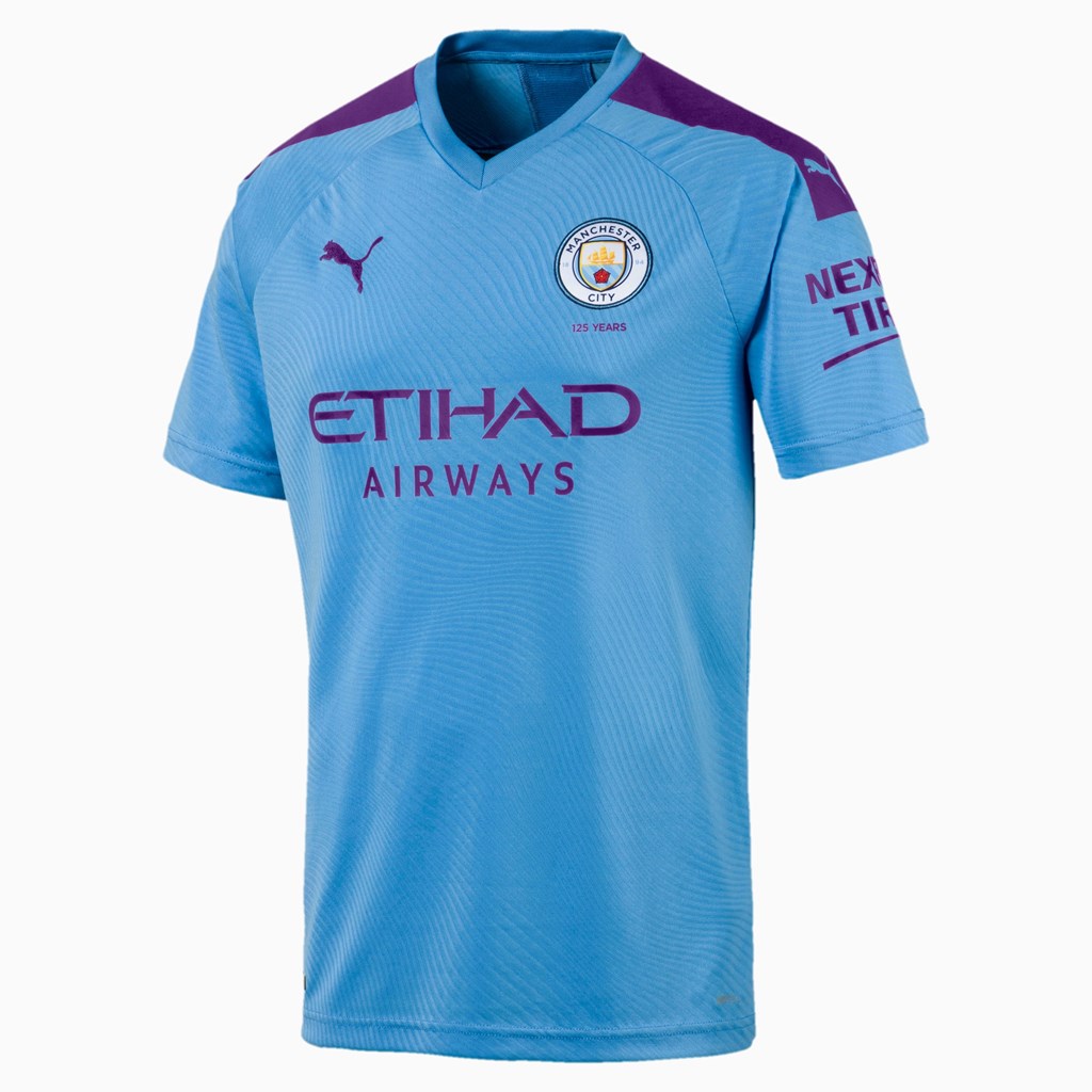 Puma Manchester City FC Home Jersey Herre TeamLightBlue / TillandsiaPurp | 436BJXOMG