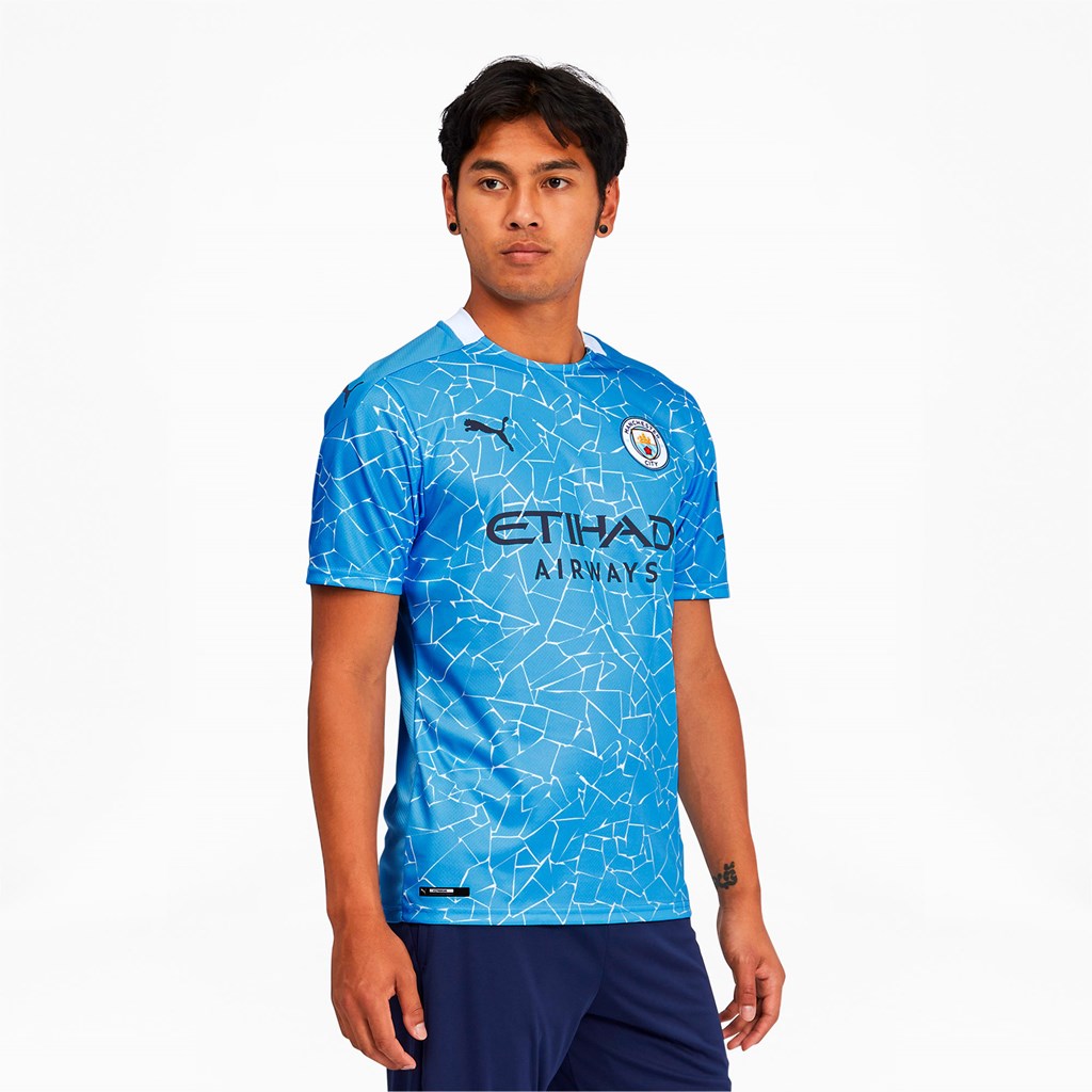 Puma Manchester City FC Home Replica Jersey Herre Lyse Blå | 532MJPZVE