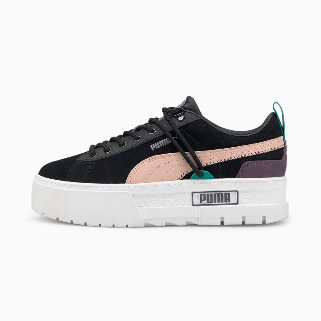 Puma Mayze Bright Heights Joggesko Dame Svarte | TZ6249873