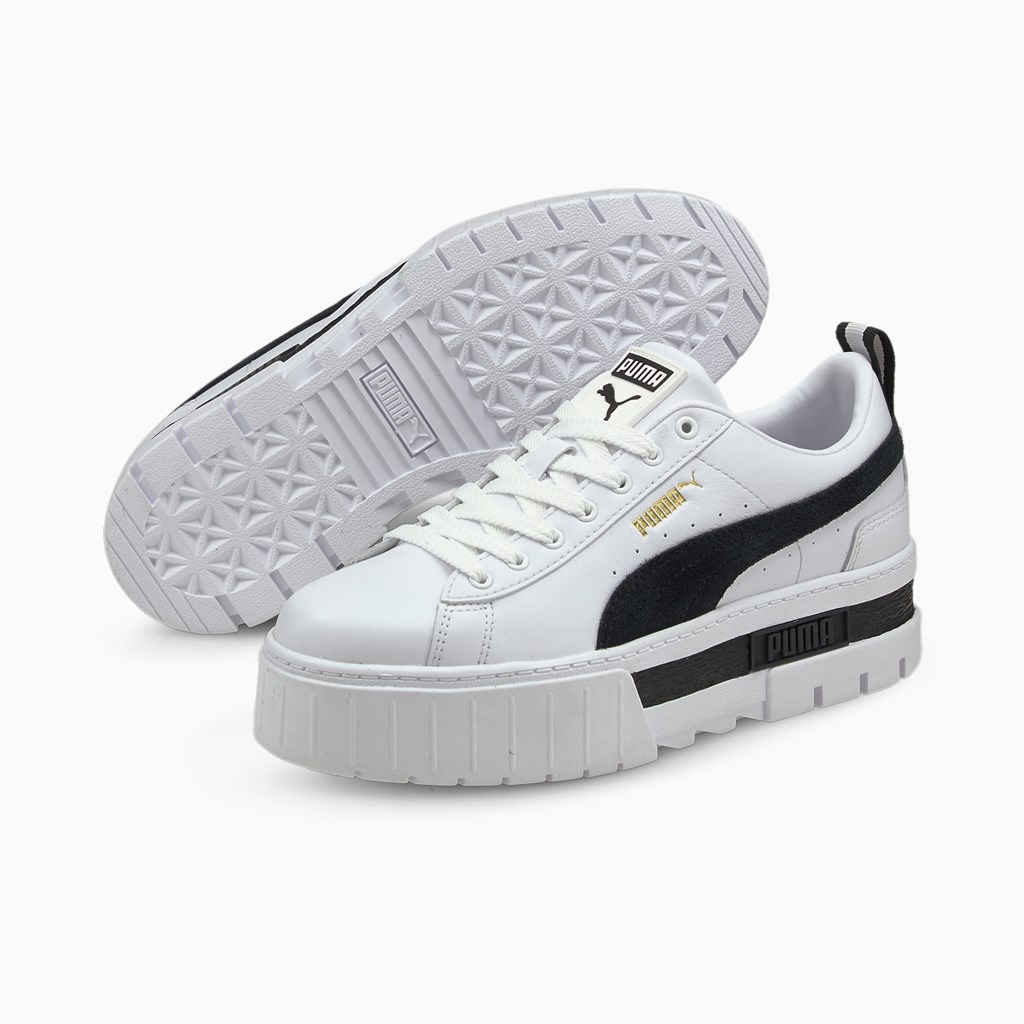 Puma Mayze Joggesko Dame Hvite Svarte | AF1053869