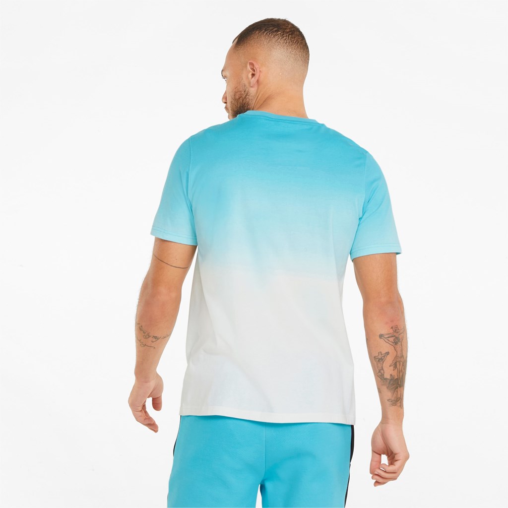 Puma Melo Fade Kort Sleeve Basketball Løpe Tskjorte Herre Blå | 140NDAZTO