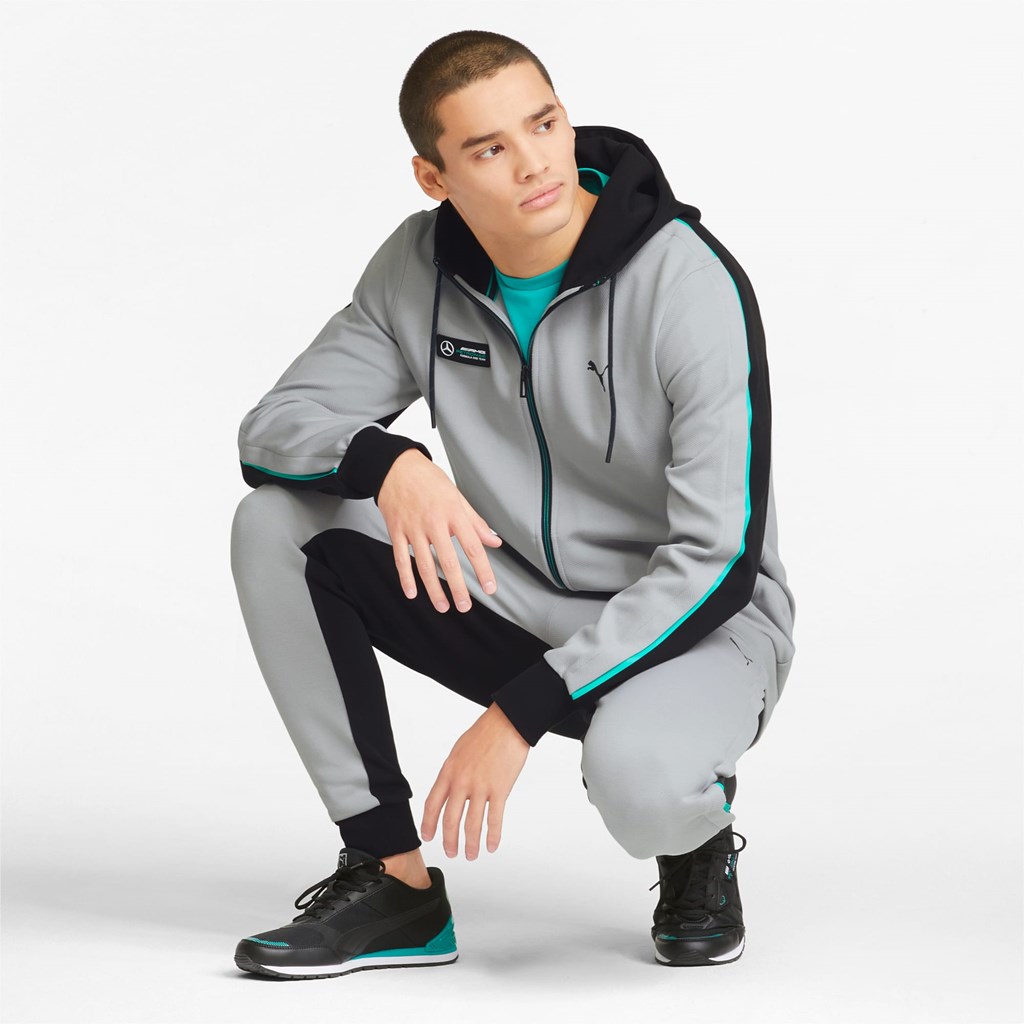 Puma Mercedes F1 Hette Sweat Jakke Herre Sølv | 043FKHSVW